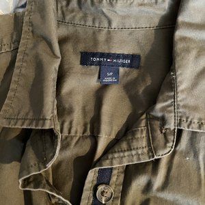 Tommy Hilfiger Olive green khaki shirtdress with belt